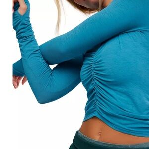 7010. Free People Tempo Ruched Long Sleeve